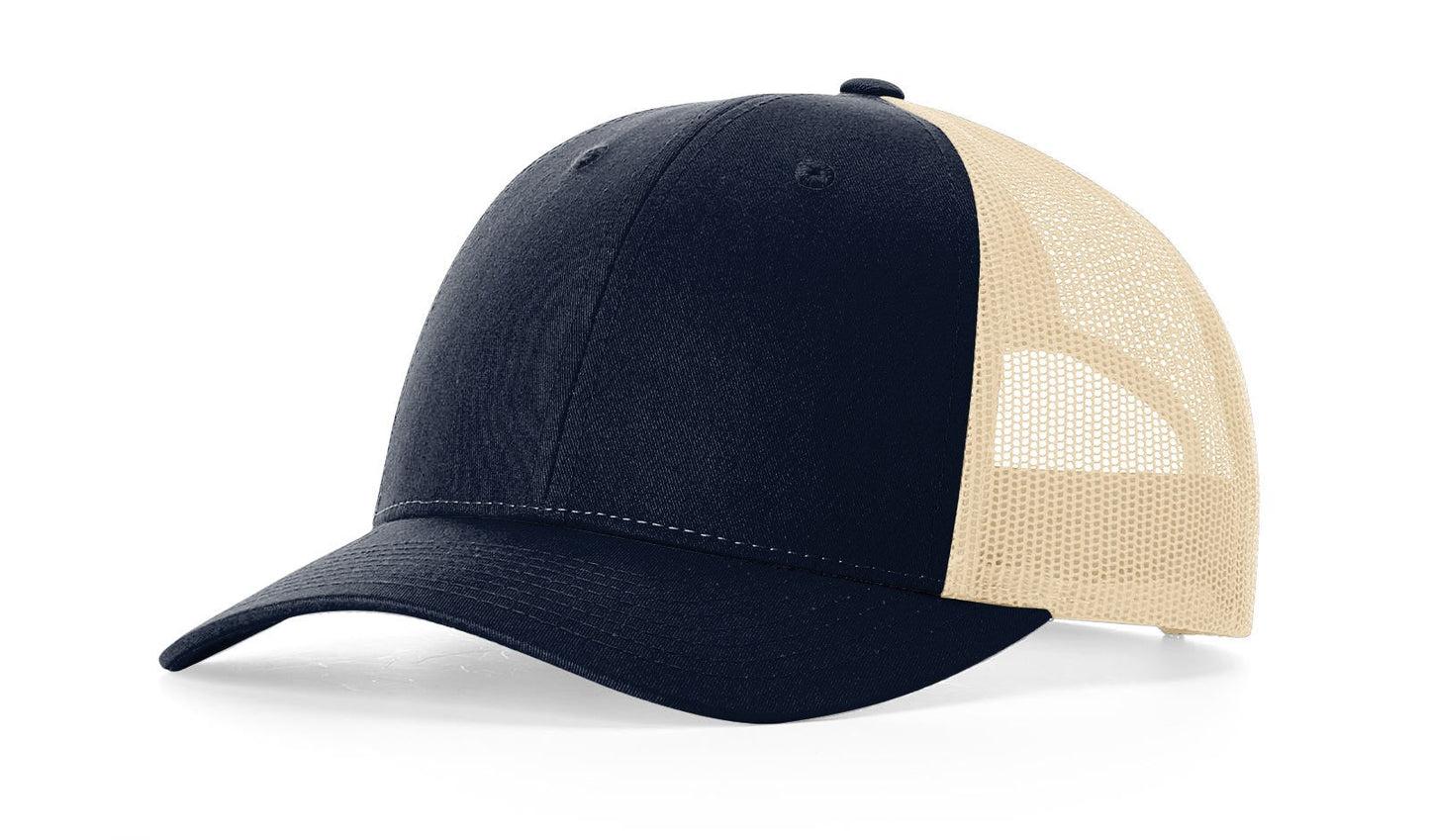 Richardson 115 Low Pro Trucker Cap, Snapback Hat - Blank