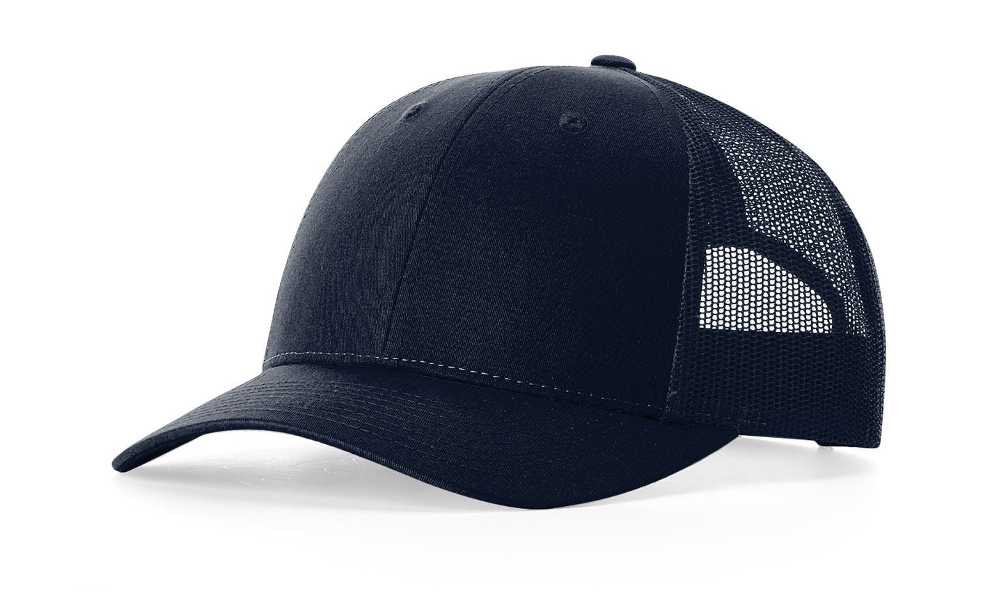 Richardson 115 Low Pro Trucker Cap, Snapback Hat - Blank