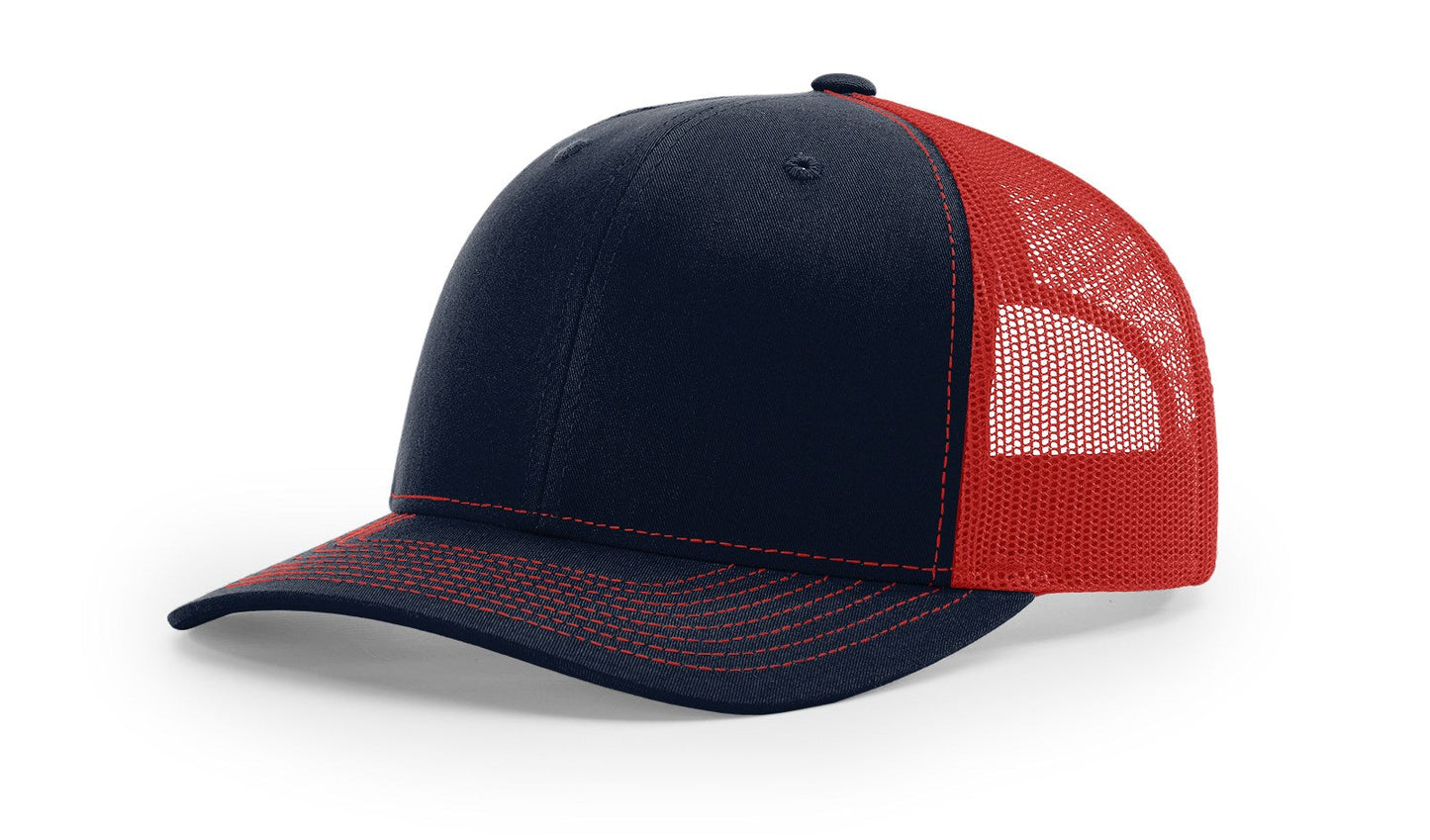 Richardson 112 Trucker Cap Split Hats Split Colors Two Colors - Blank