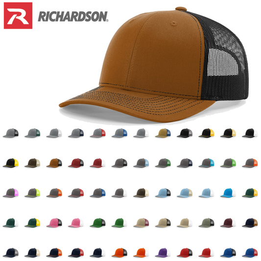 Richardson 112 Split Color Trucker Hats - Star Hats & Embroidery