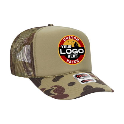 Custom Patch Otto 39-165 - 5 Panel High Crown Foam Trucker Hat Mesh Back Cap