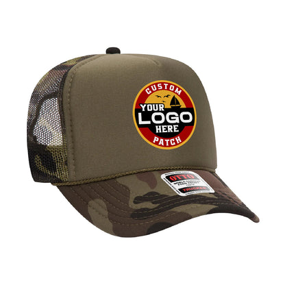 Custom Patch Otto 39-165 - 5 Panel High Crown Foam Trucker Hat Mesh Back Cap