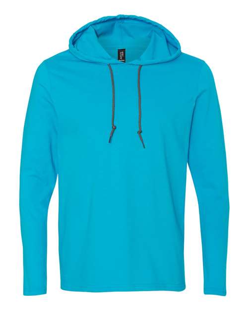 Gildan 987 Unisex Softstyle® Lightweight Hooded Long Sleeve T-Shirt