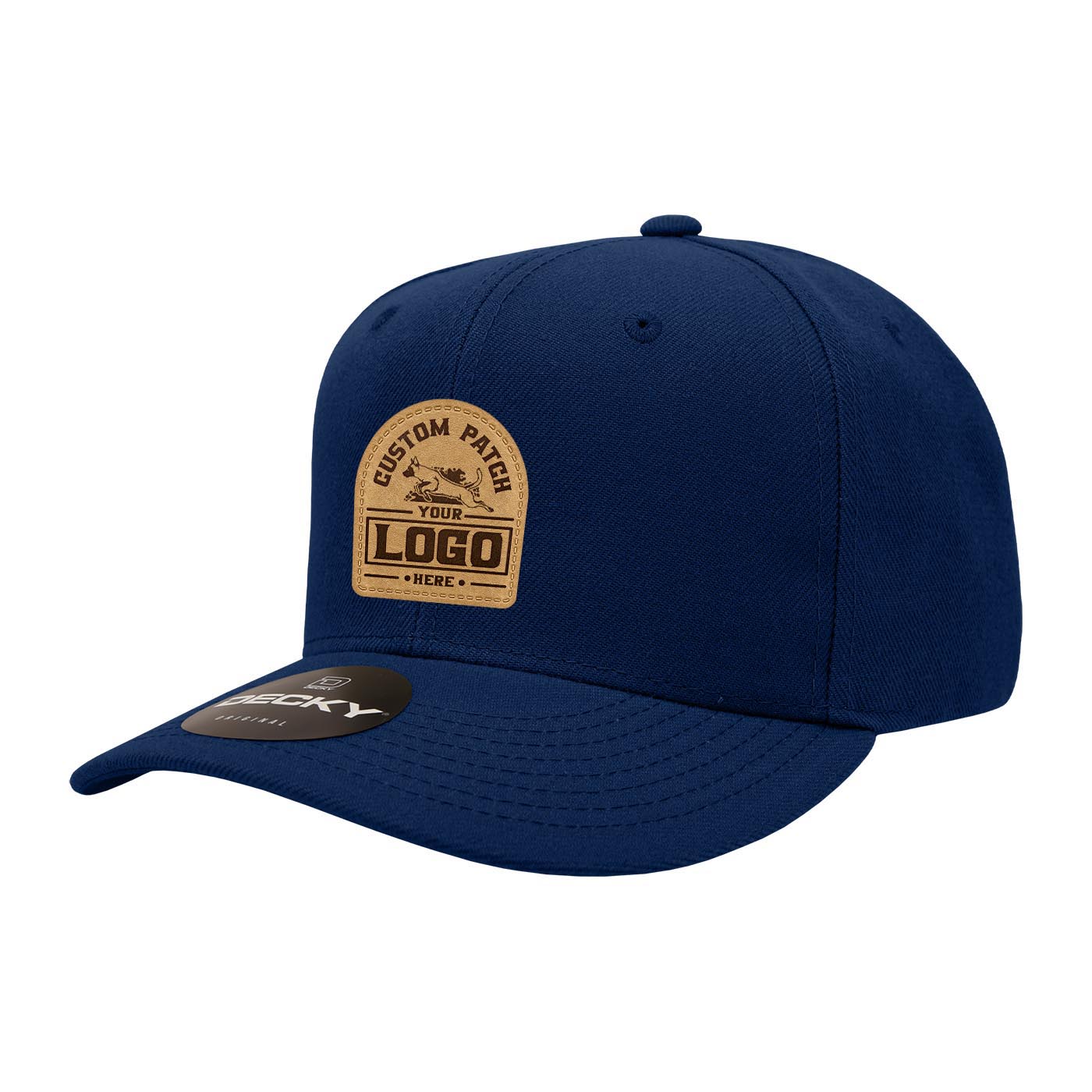 Custom Patch Decky 1015 - 6 Panel Mid Profile, Structured Snapback Hat - 1015