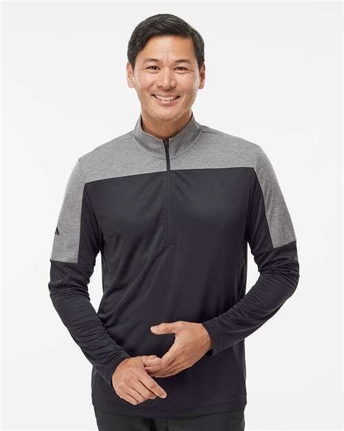 Adidas A552 Men's Ultimate365 Lightweight Colorblocked Quarter-Zip Pullover