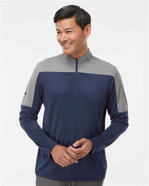 Adidas A552 Men's Ultimate365 Lightweight Colorblocked Quarter-Zip Pullover