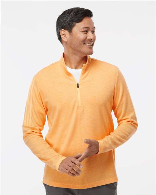 Adidas A554 Men's 3-Stripes Quarter-Zip Sweater Pullover