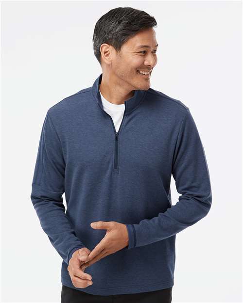 Adidas A554 Men's 3-Stripes Quarter-Zip Sweater Pullover