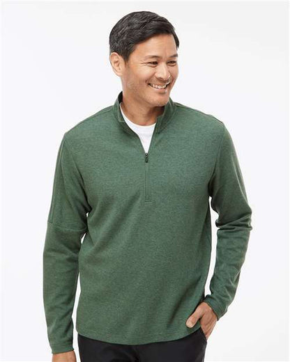Adidas A554 Men's 3-Stripes Quarter-Zip Sweater Pullover