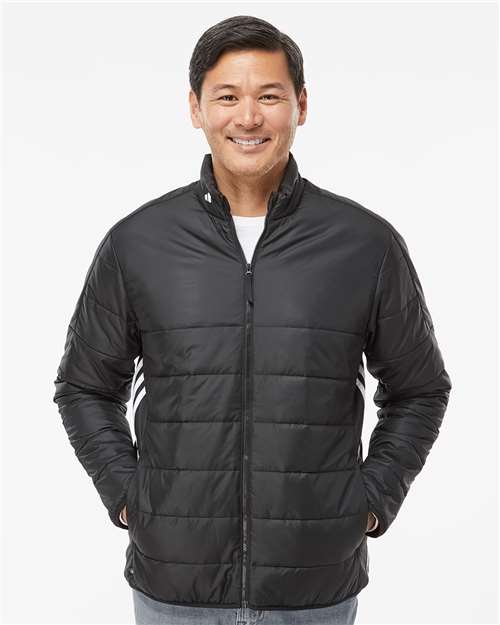 Adidas A570 Men's 3-Stripes Puffer Full-Zip Jacket