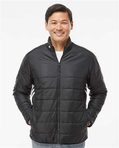 Adidas A570 Men's 3-Stripes Puffer Full-Zip Jacket