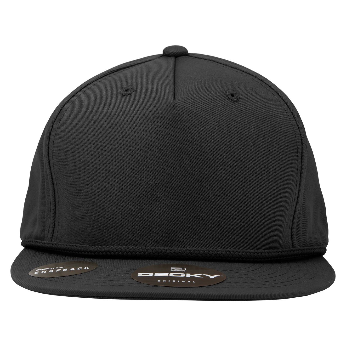 Decky 1041 5 Panel High Profile Structured Cotton Blend Snapback Hat - Blank