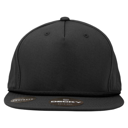 Decky 1041 5 Panel High Profile Structured Cotton Blend Snapback Hat - Blank