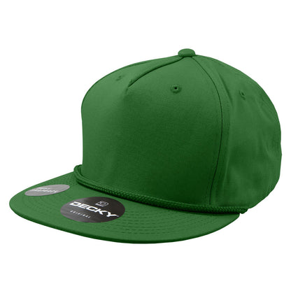 Decky 1041 5 Panel High Profile Structured Cotton Blend Snapback Hat - Blank