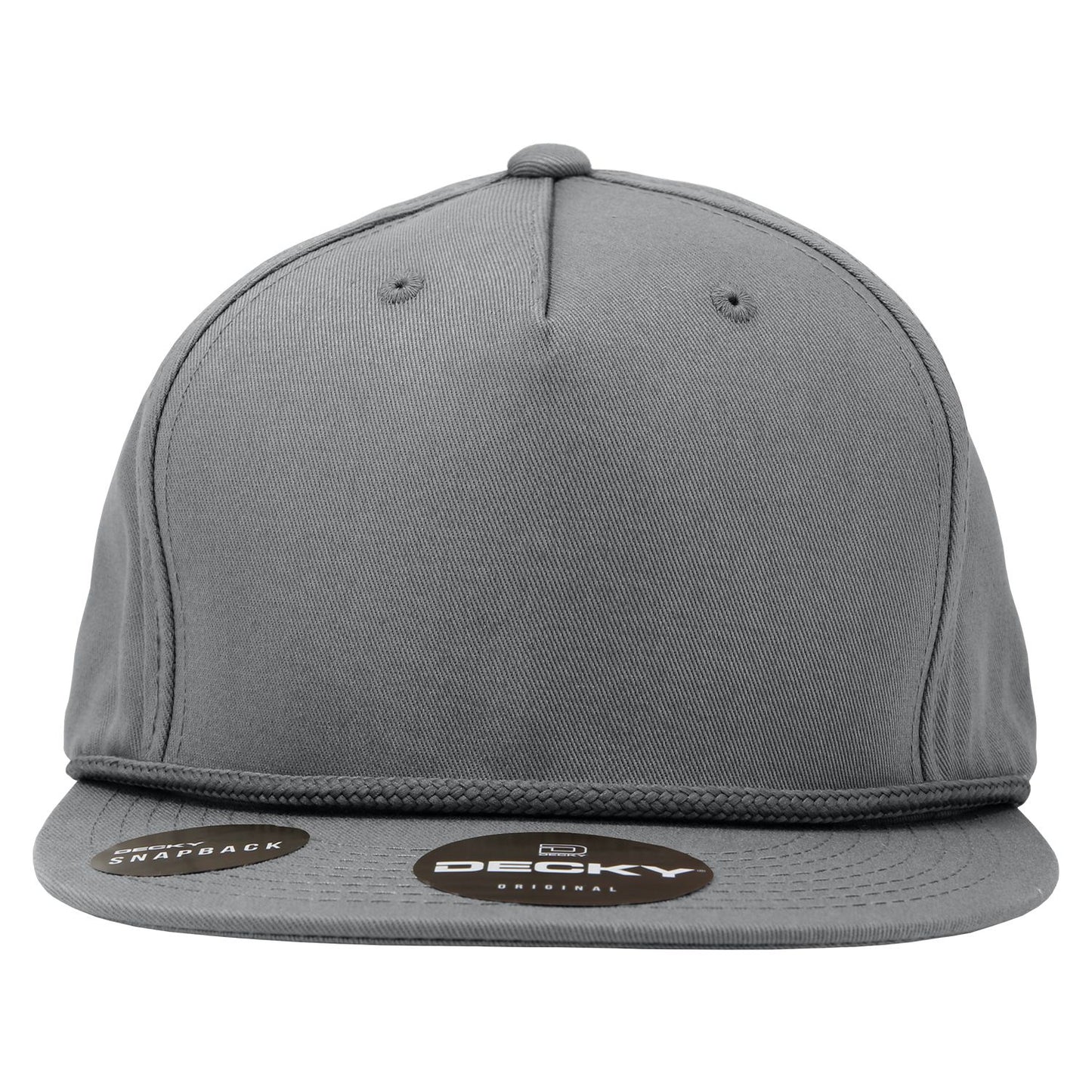 Decky 1041 5 Panel High Profile Structured Cotton Blend Snapback Hat - Blank