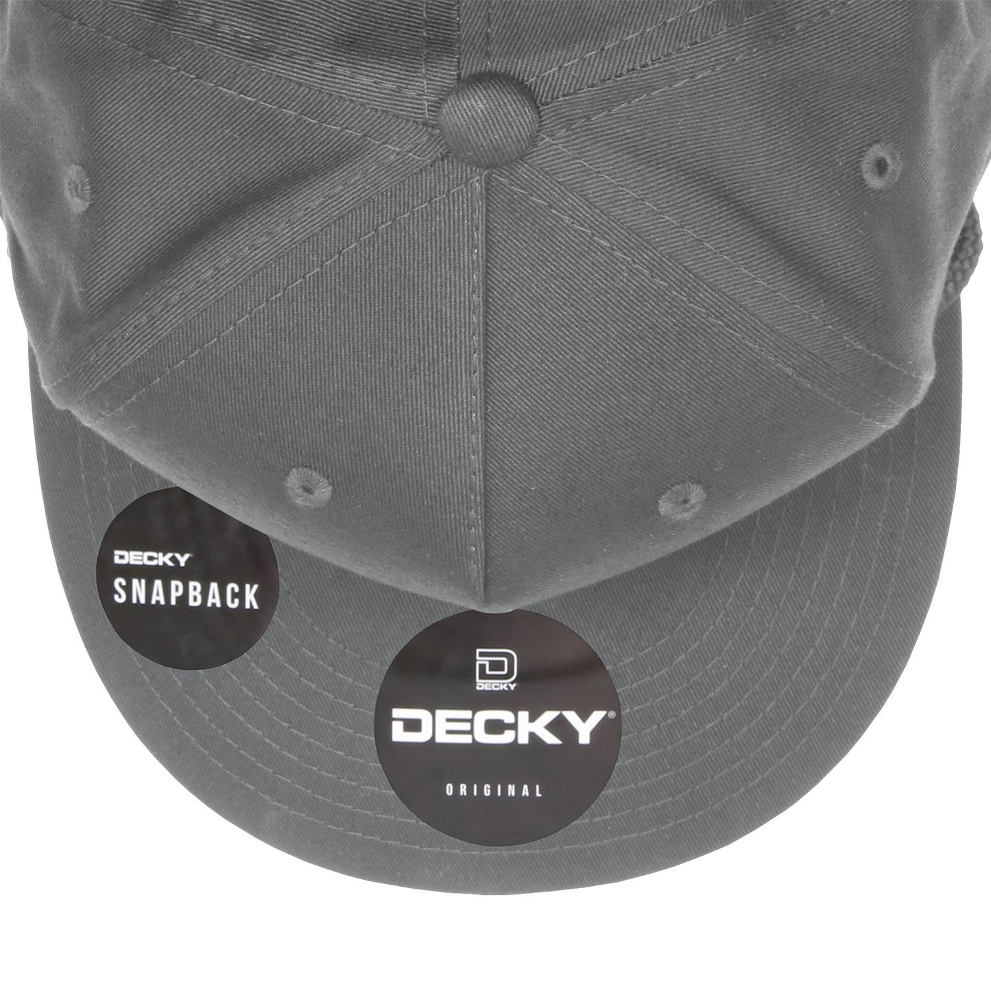 Decky 1041 5 Panel High Profile Structured Cotton Blend Snapback Hat - Blank