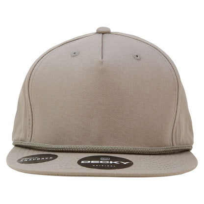 Decky 1041 5 Panel High Profile Structured Cotton Blend Snapback Hat - Blank