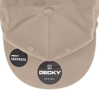 Decky 1041 5 Panel High Profile Structured Cotton Blend Snapback Hat - Blank