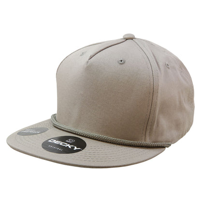 Decky 1041 5 Panel High Profile Structured Cotton Blend Snapback Hat - Blank