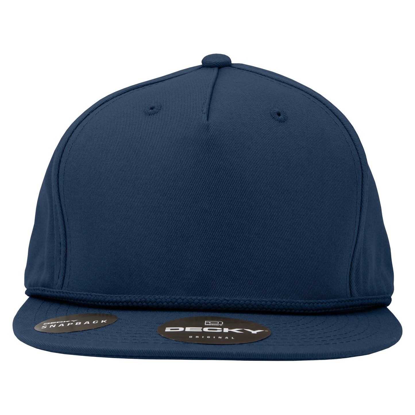 Decky 1041 5 Panel High Profile Structured Cotton Blend Snapback Hat - Blank