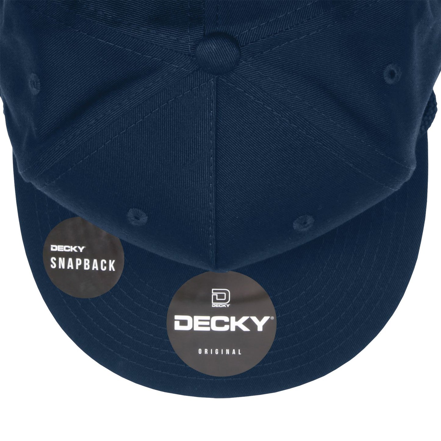 Decky 1041 5 Panel High Profile Structured Cotton Blend Snapback Hat - Blank