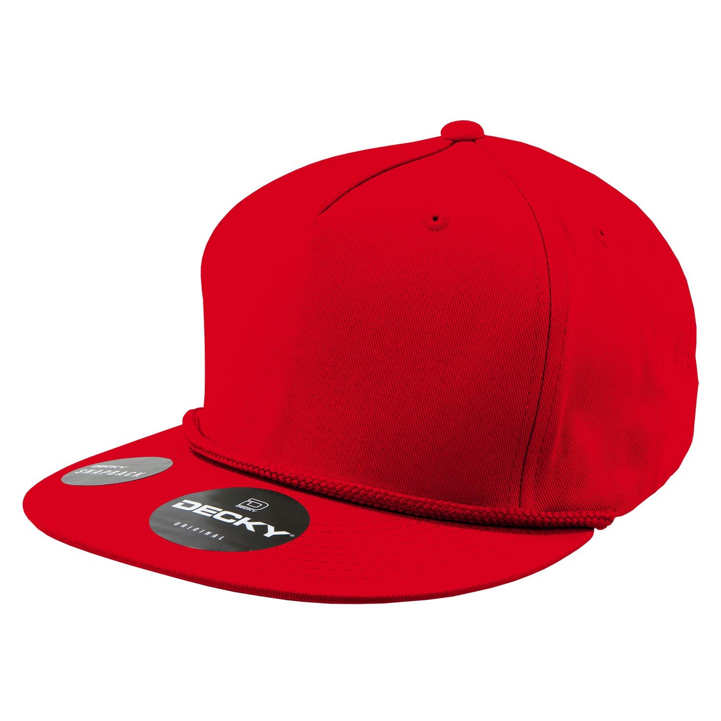 Decky 1041 5 Panel High Profile Structured Cotton Blend Snapback Hat - Blank