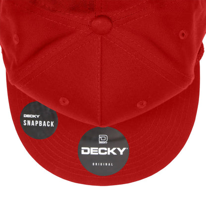 Decky 1041 5 Panel High Profile Structured Cotton Blend Snapback Hat - Blank