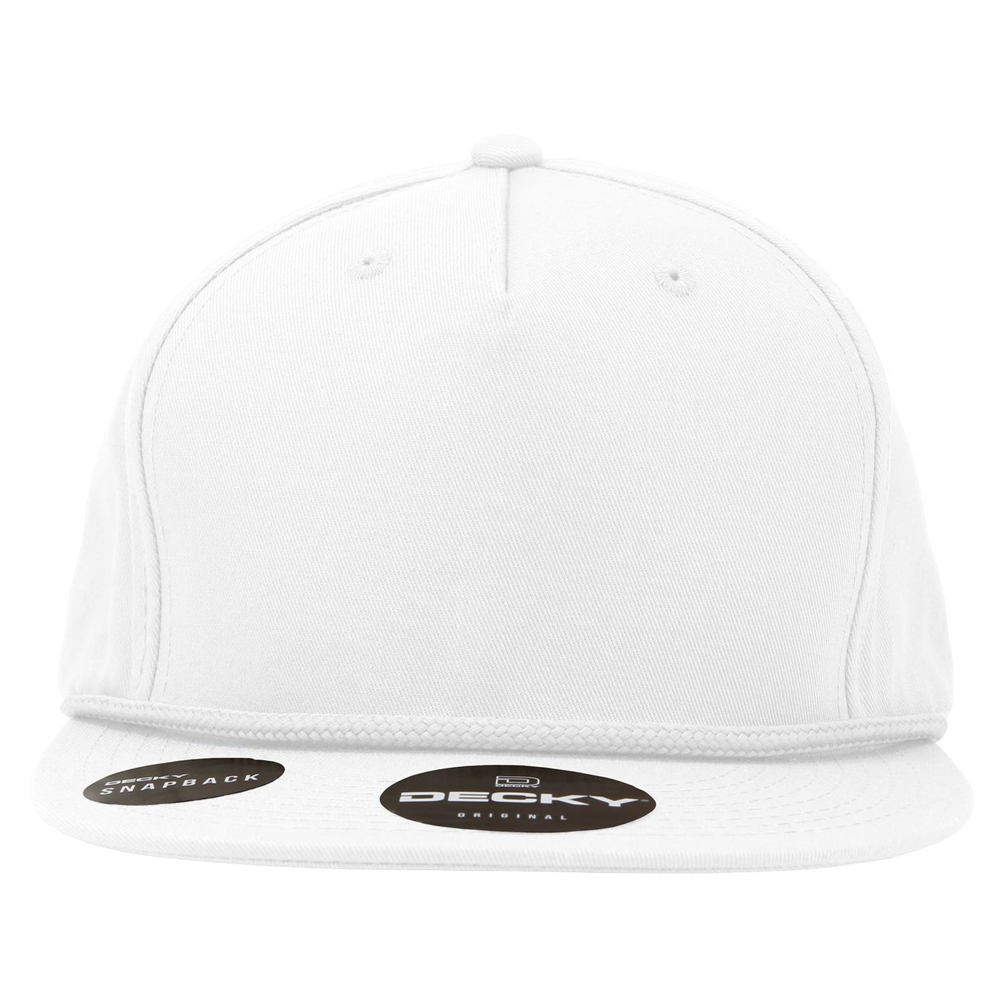 Decky 1041 5 Panel High Profile Structured Cotton Blend Snapback Hat - Blank