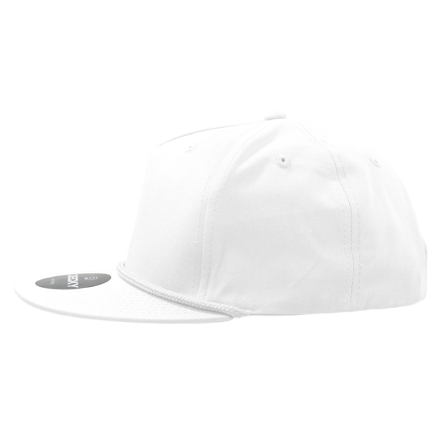 Decky 1041 5 Panel High Profile Structured Cotton Blend Snapback Hat - Blank