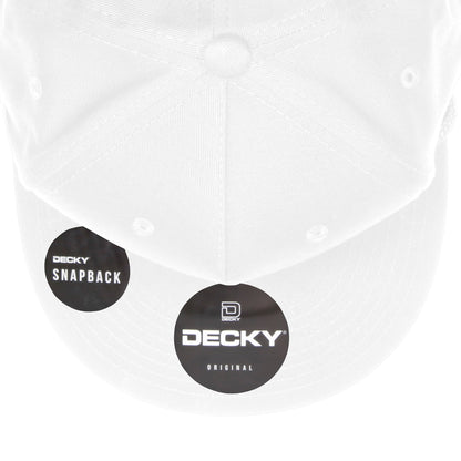 Decky 1041 5 Panel High Profile Structured Cotton Blend Snapback Hat - Blank