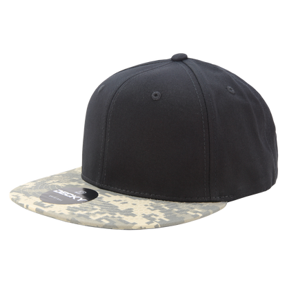 Decky 1047 Digital Camo Snapback Cap 6 Panel Camouflage Flat Bill Hat