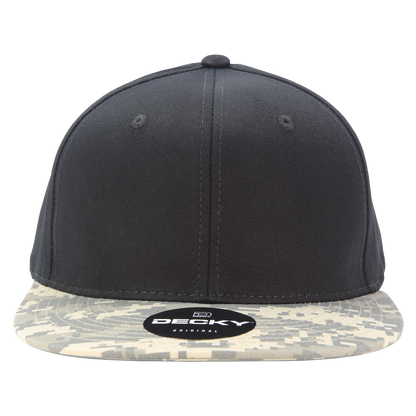 Decky 1047 Digital Camo Snapback Cap 6 Panel Camouflage Flat Bill Hat