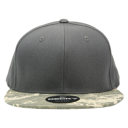 Decky 1047 Digital Camo Snapback Cap 6 Panel Camouflage Flat Bill Hat