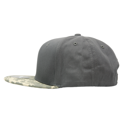 Decky 1047 Digital Camo Snapback Cap 6 Panel Camouflage Flat Bill Hat