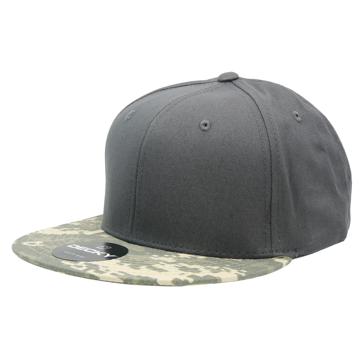 Decky 1047 Digital Camo Snapback Cap 6 Panel Camouflage Flat Bill Hat