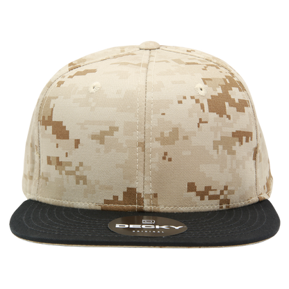 Decky 1047 Digital Camo Snapback Cap 6 Panel Camouflage Flat Bill Hat