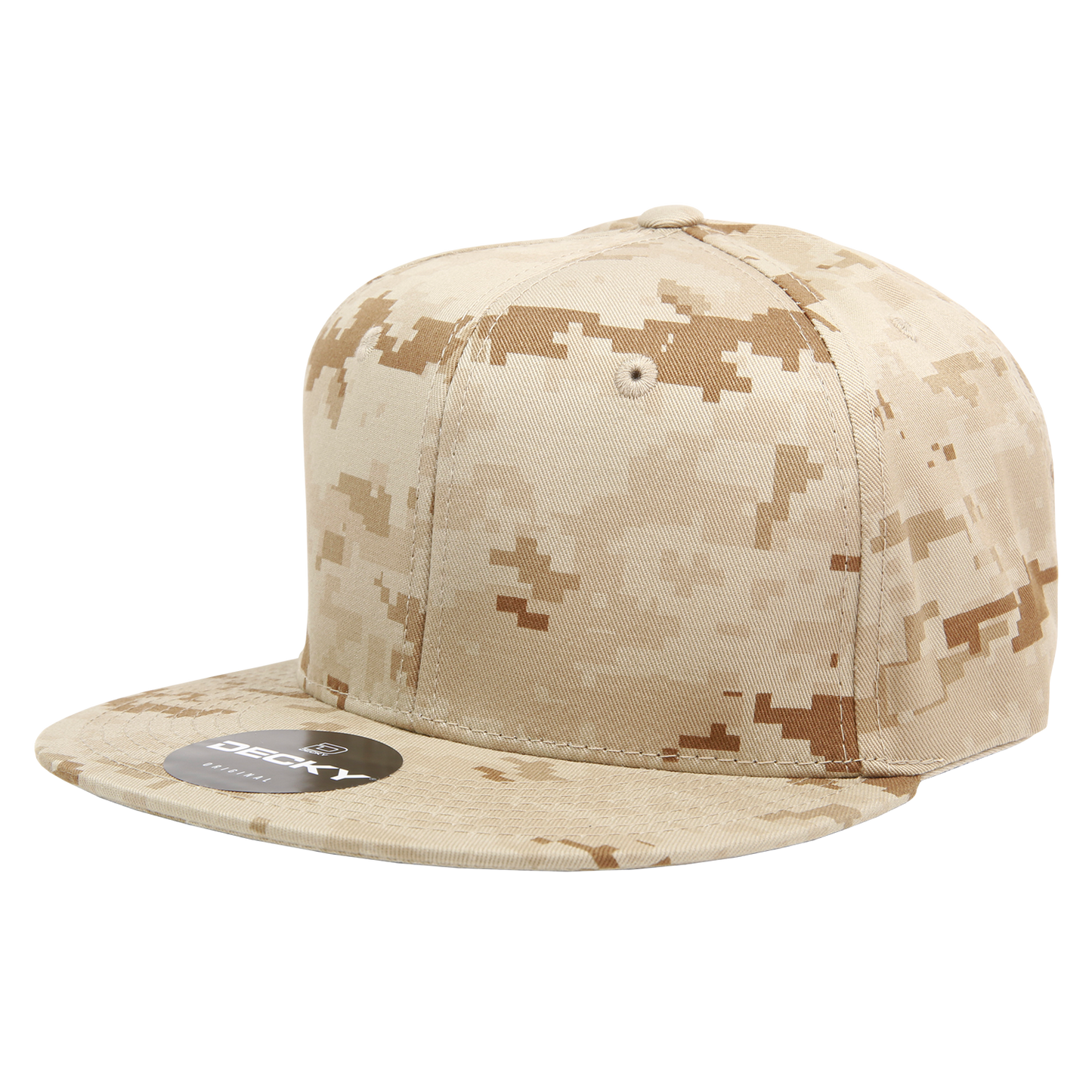 Decky 1047 Digital Camo Snapback Cap 6 Panel Camouflage Flat Bill Hat