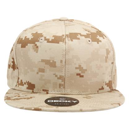 Decky 1047 Digital Camo Snapback Cap 6 Panel Camouflage Flat Bill Hat