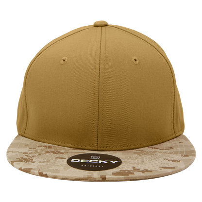 Decky 1047 Digital Camo Snapback Cap 6 Panel Camouflage Flat Bill Hat