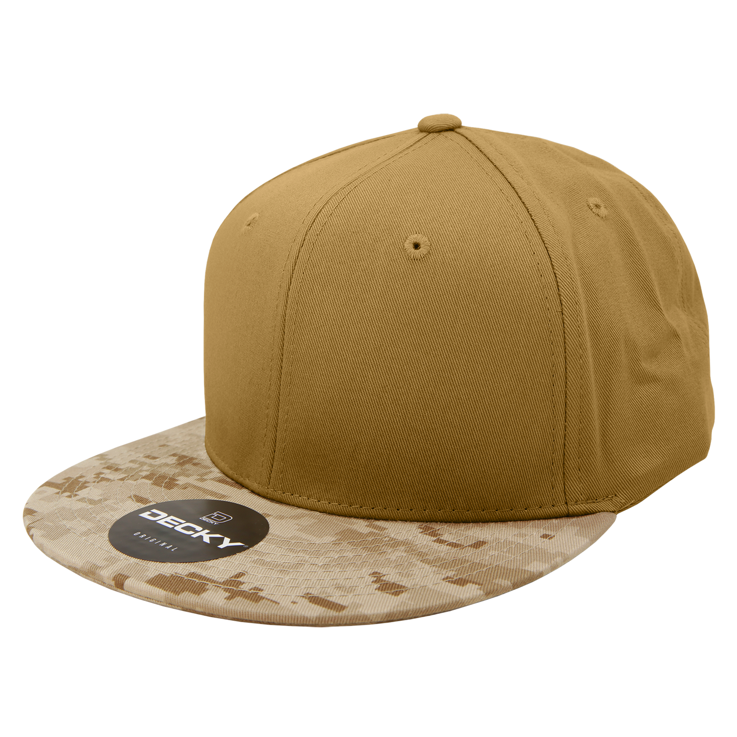 Decky 1047 Digital Camo Snapback Cap 6 Panel Camouflage Flat Bill Hat