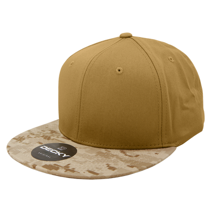 Decky 1047 Digital Camo Snapback Cap 6 Panel Camouflage Flat Bill Hat