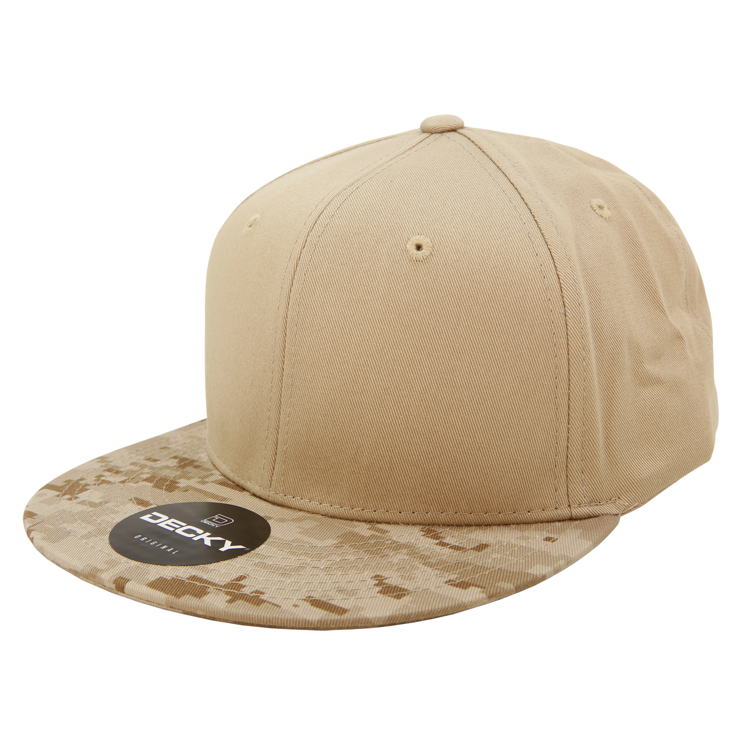 Decky 1047 Digital Camo Snapback Cap 6 Panel Camouflage Flat Bill Hat