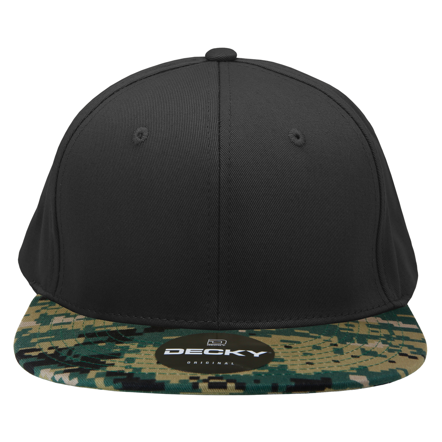 Decky 1047 Digital Camo Snapback Cap 6 Panel Camouflage Flat Bill Hat