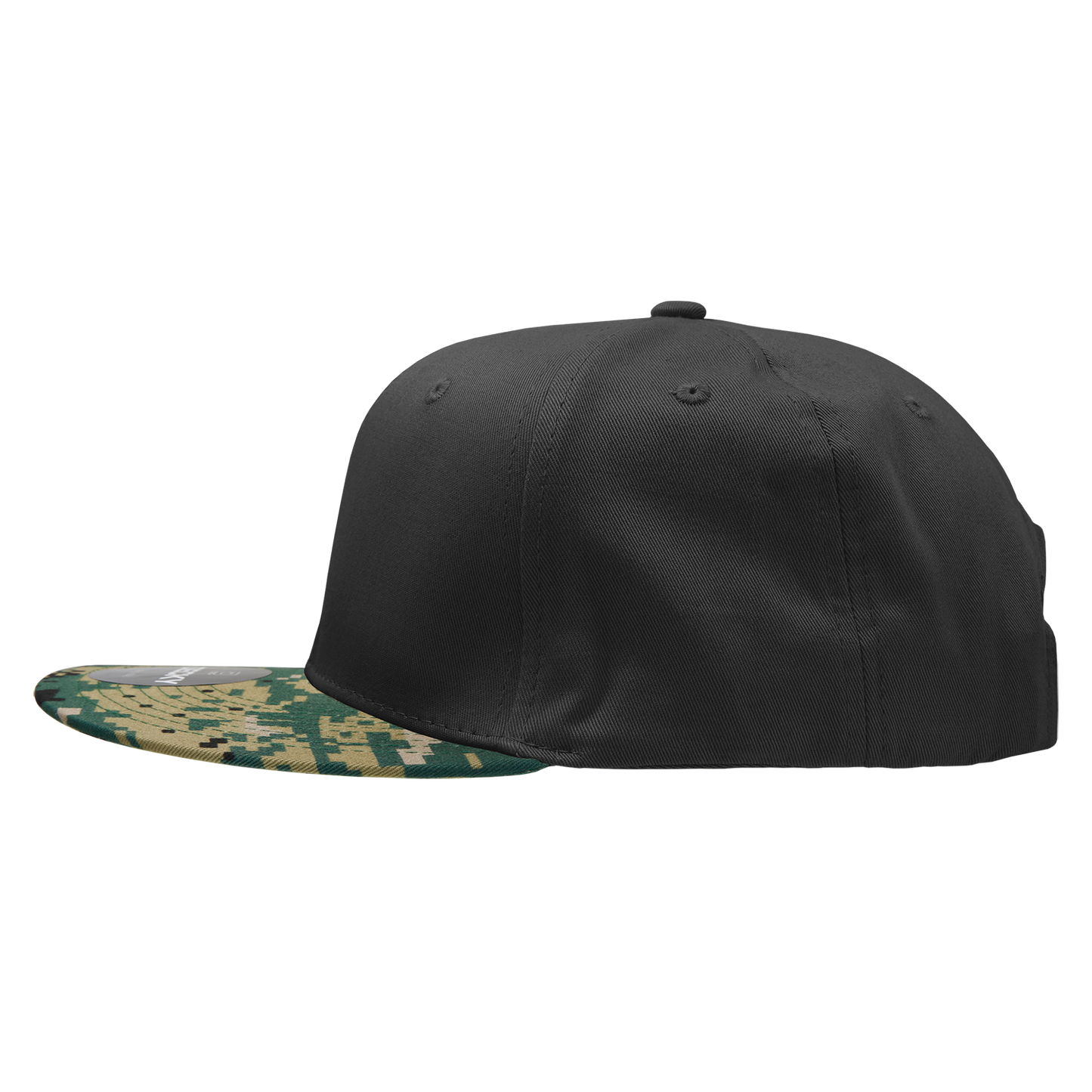 Decky 1047 Digital Camo Snapback Cap 6 Panel Camouflage Flat Bill Hat