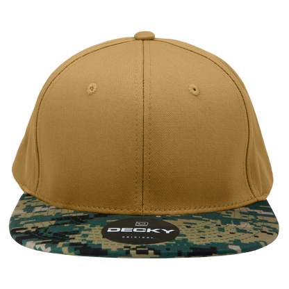 Decky 1047 Digital Camo Snapback Cap 6 Panel Camouflage Flat Bill Hat