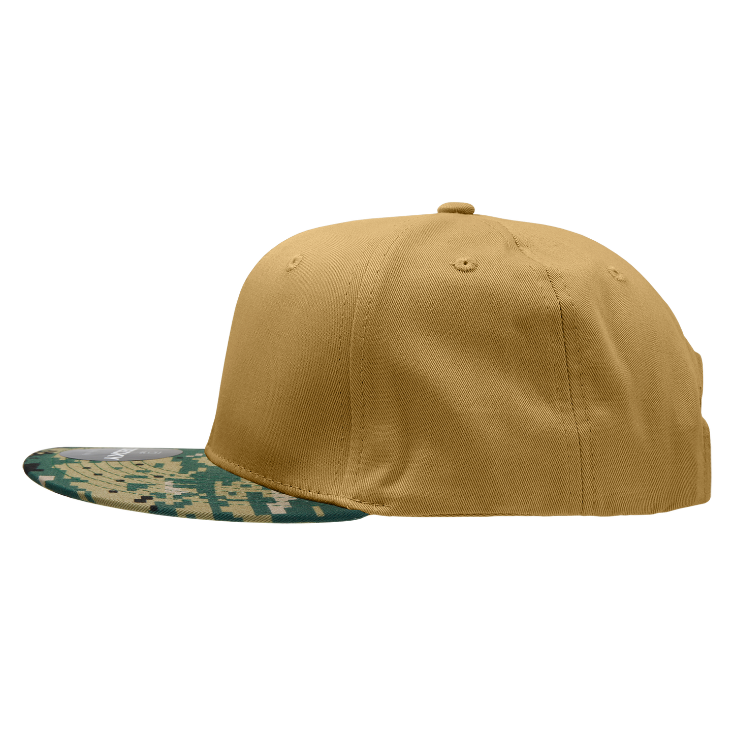 Decky 1047 Digital Camo Snapback Cap 6 Panel Camouflage Flat Bill Hat