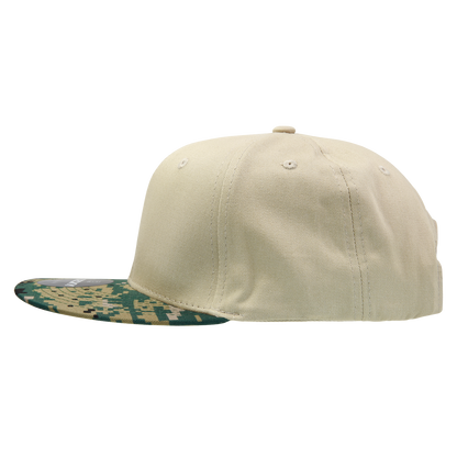 Decky 1047 Digital Camo Snapback Cap 6 Panel Camouflage Flat Bill Hat