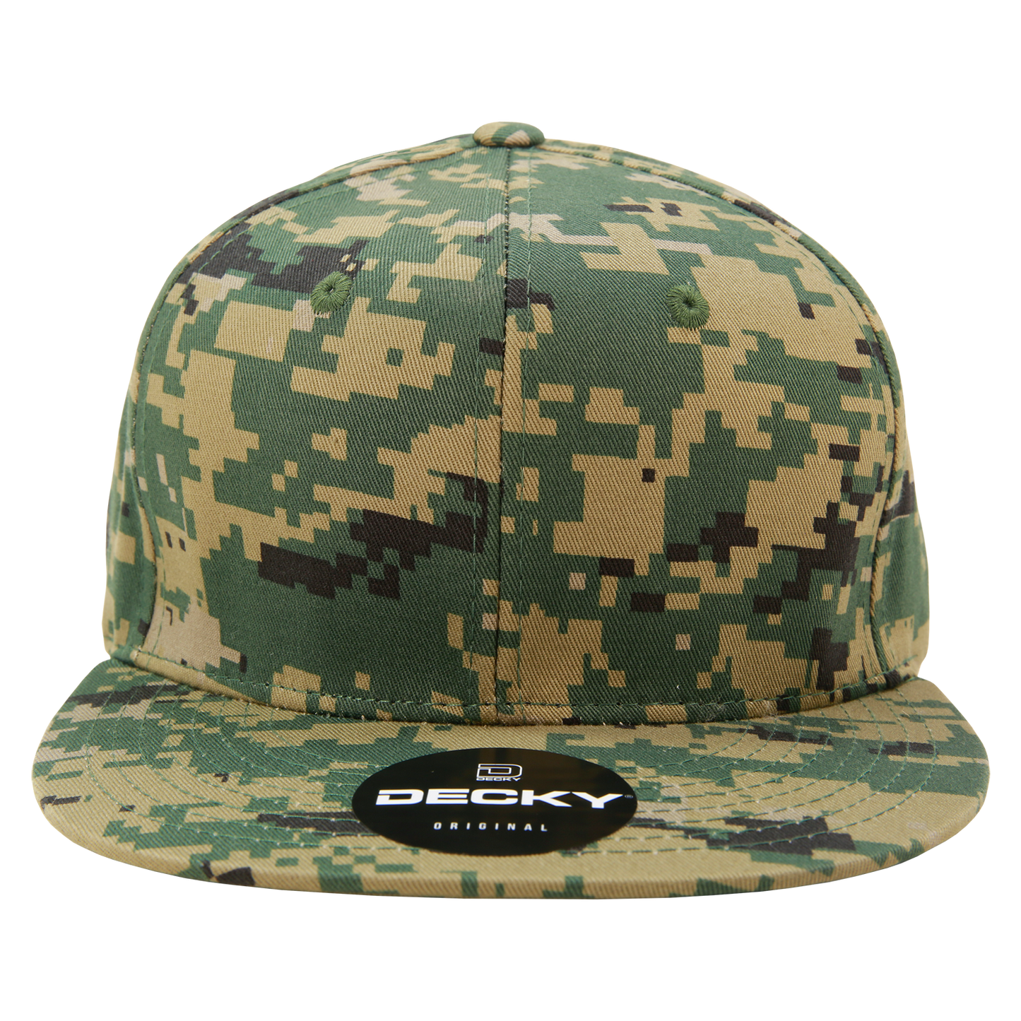 Decky 1047 Digital Camo Snapback Cap 6 Panel Camouflage Flat Bill Hat