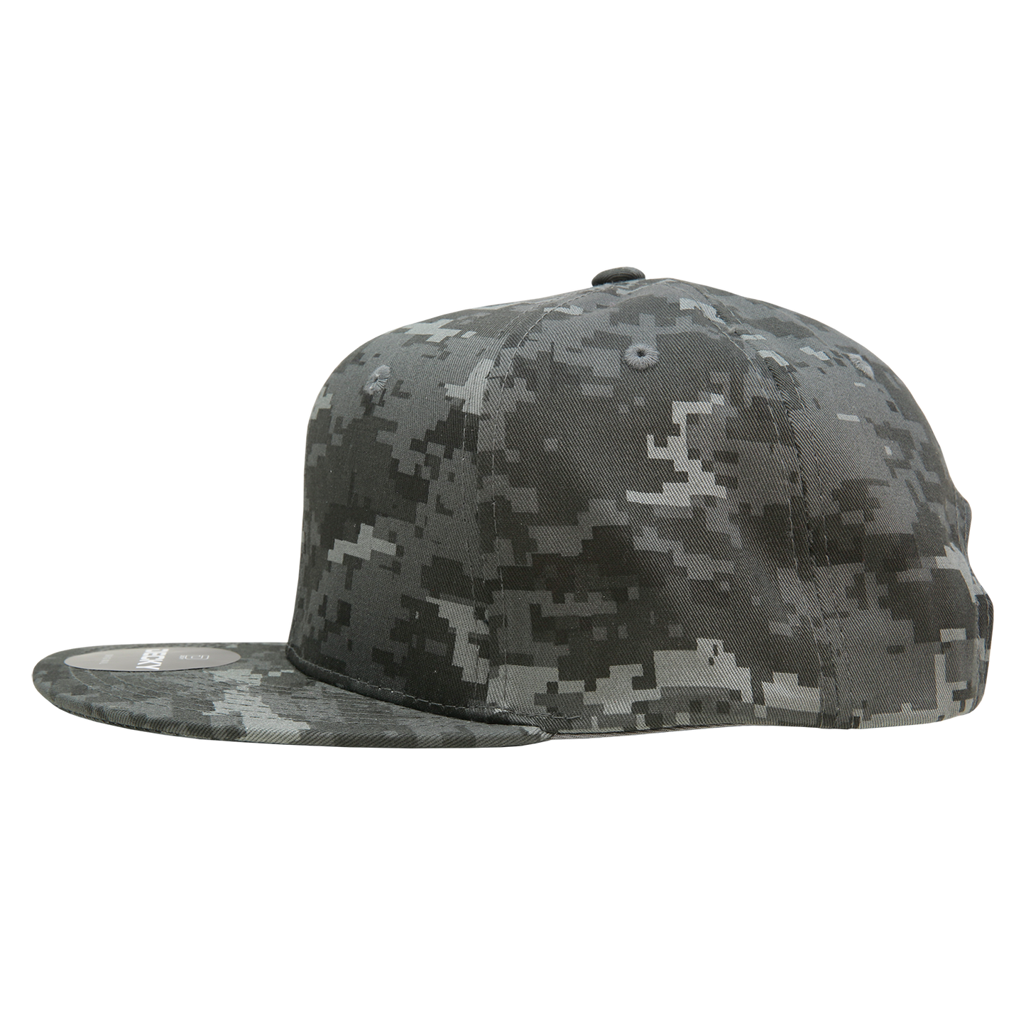 Decky 1047 Digital Camo Snapback Cap 6 Panel Camouflage Flat Bill Hat