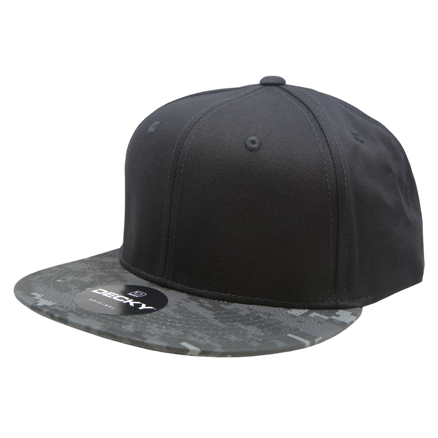 Decky 1047 Digital Camo Snapback Cap 6 Panel Camouflage Flat Bill Hat